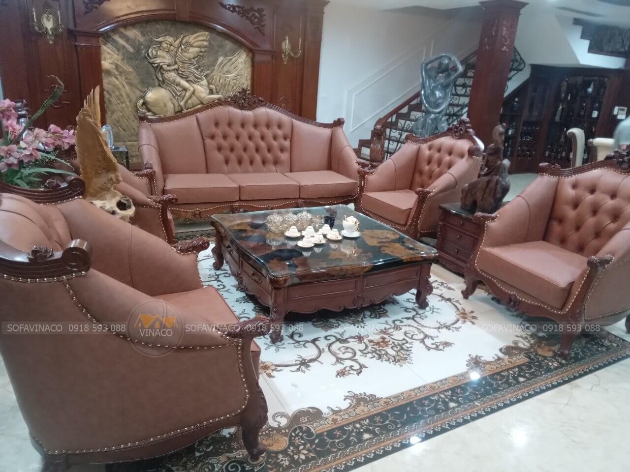 Quy trình bọc lại ghế sofa nhà anh Sơn Nam Từ Liêm
