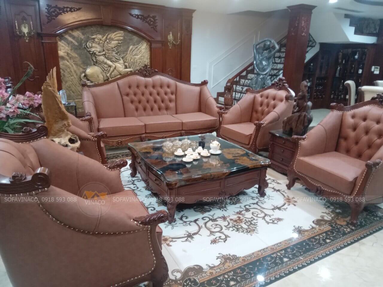 Bọc lại ghế sofa nhà anh Sơn Nam Từ Liêm