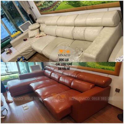 Sửa lại ghế sofa bị sụt lún và bong tróc