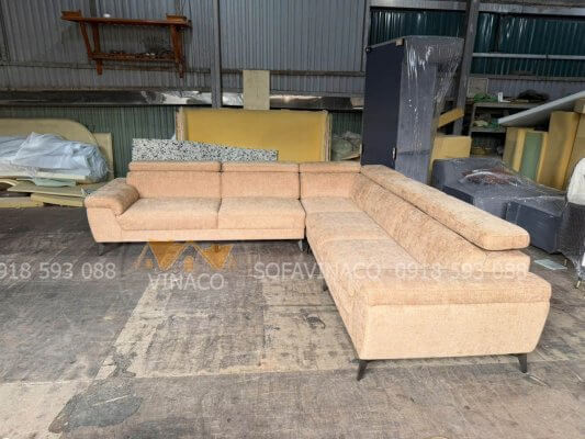 Ghế sofa nỉ cao cấp mới đóng tại xưởng Vinaco