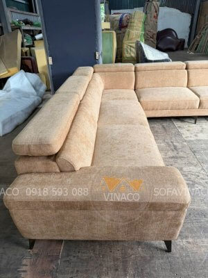 Ghế sofa nỉ cao cấp mới đóng tại xưởng Vinaco